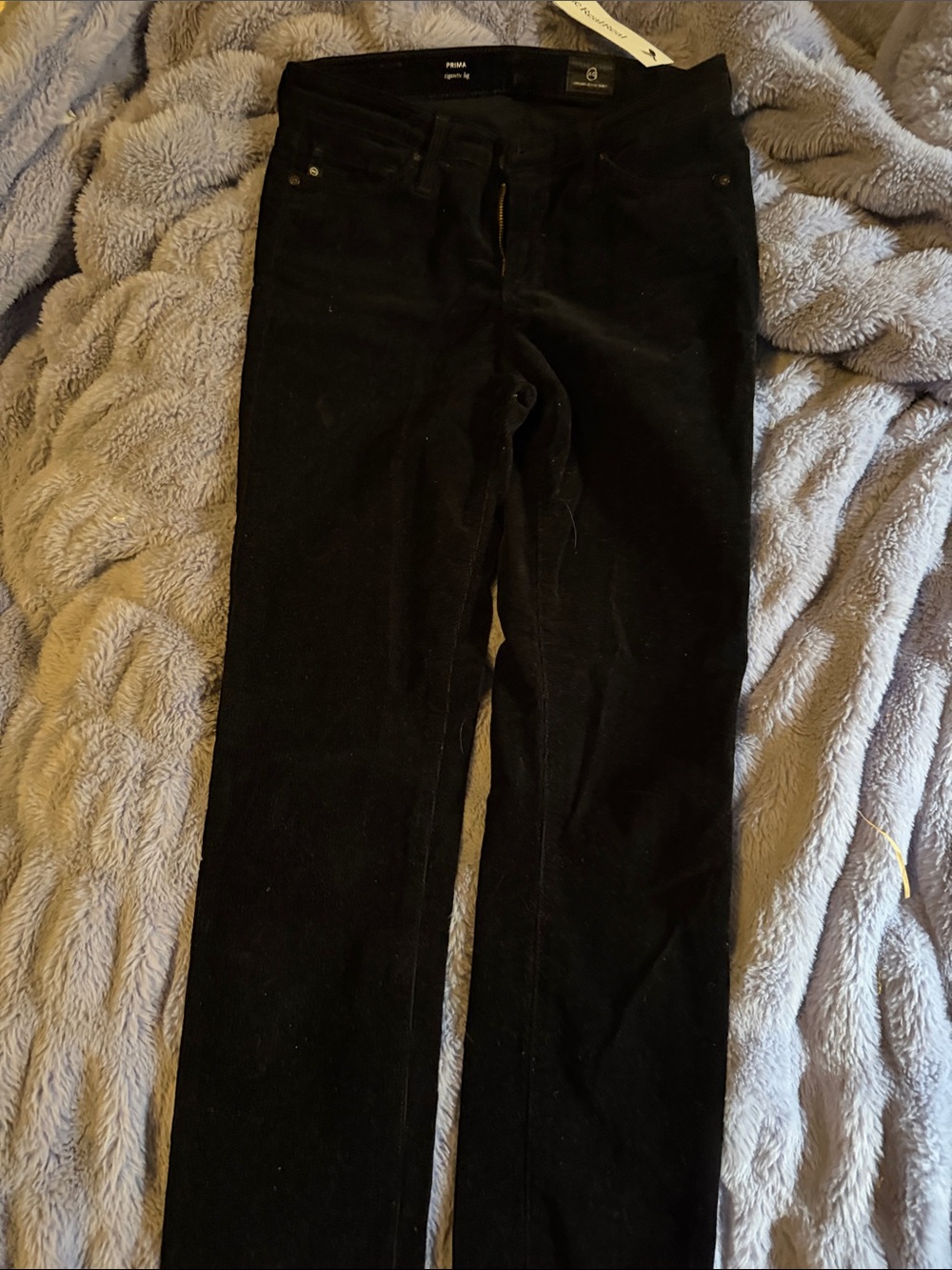 AG Adriano Goldschmied Black Straight Leg Jeans